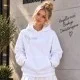 Kelebek Baskılı Beyaz Kapüşonlu Sweatshirt – Don't Be Afraid To Change Kelebek Baskılı Beyaz Kapüşonlu Sweatshirt – Don't Be Afraid To Change