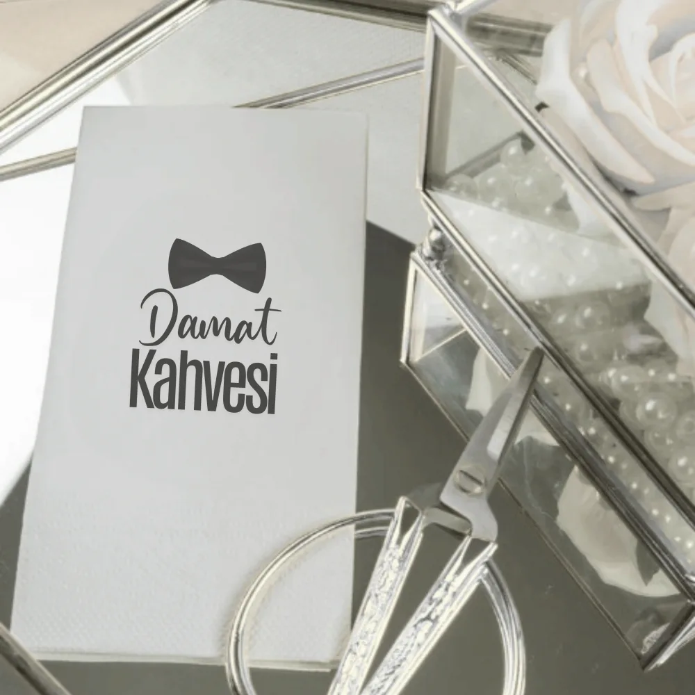 Kişiye Özel Damat Kahvesi Peçetesi Kişiye Özel Damat Kahvesi Peçetesi - Kişiye Özel Baskılı Peçete