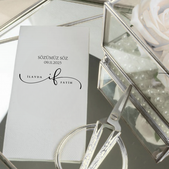 Ankara Kişiye Özel Sözümüz Söz Garson Katlama Söz Peçetesi