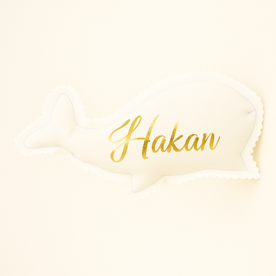 Balina Şekilli Lavanta Koku Kesesi – Gold İsim Baskılı