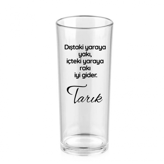 Baskılı Rakı Bardağı – Kişiye Özel Yazılı Rakı Kadehi