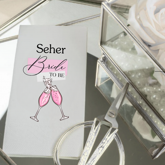 Bride To Be Kişiye Özel Garson Katlama Bekarlığa Veda Peçetesi – Ankara Özel Baskı