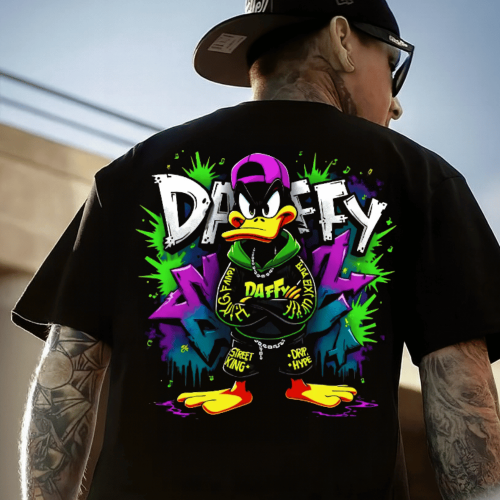 Daffy Duck Graffiti Style Oversize Tişört – Street King Edition