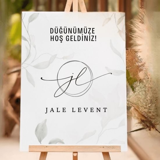 Düğün Karşılama Panosu – Kişiye Özel İsimli Tasarım