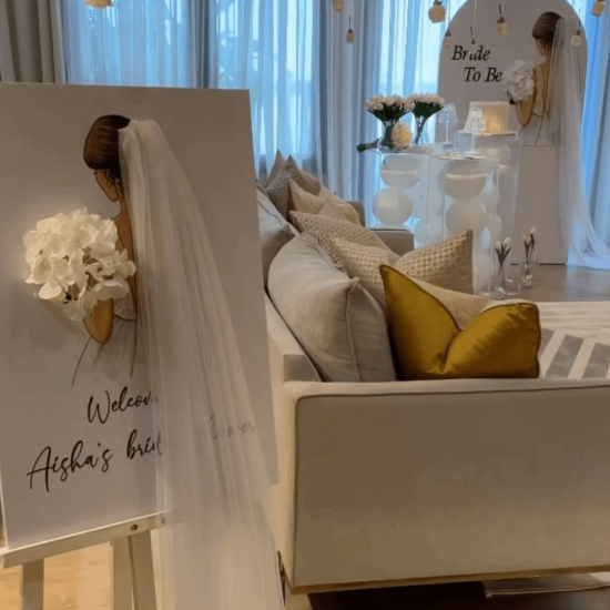 Gelin Karşılama Panosu & Bride To Be Parti Dekor Seti