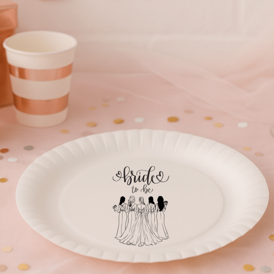 Kişiye Özel Bride Parti Temalı Tabak – Gelin Bekarlığa Veda Süsleme Ürünü