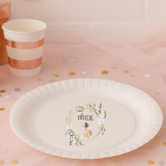 Kişiye Özel Bride Parti Temalı Tabak – Gelin Bekarlığa Veda Süsleme Ürünü