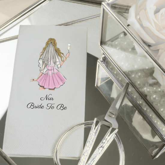 Kişiye Özel Bride To Be Peçetesi | Gelin Adayı Bridal Shower & Bekarlığa Veda Masa Süsleme