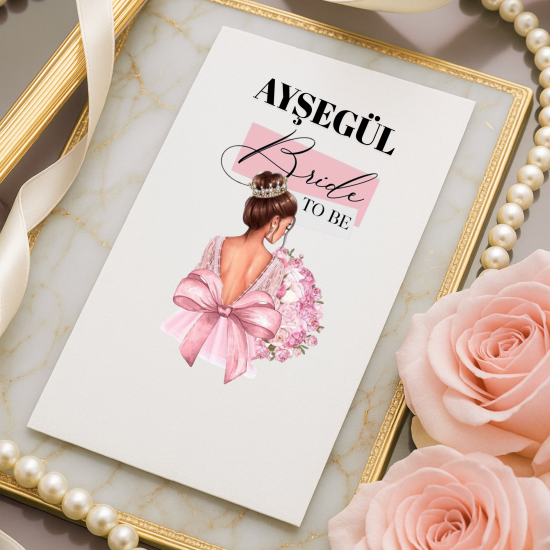 Kişiye Özel Bride To Be Peçetesi – Gelin Adayı Temalı Pembe Şık Parti Peçetesi