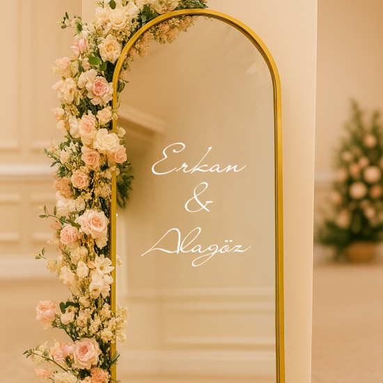 Kişiye Özel Cam Ayna Yazısı Karşılama Panosu