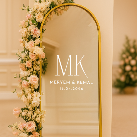 Kişiye Özel Cam Ayna Yazısı Karşılama Panosu