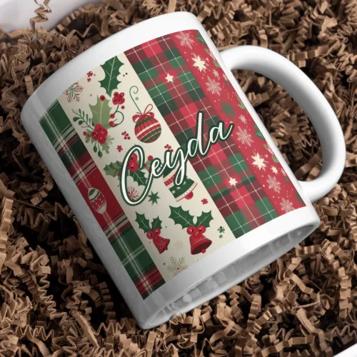 Kişiye Özel Ceyda İsimli Yılbaşı Temalı Kupa – Noel Desenli Hediye Kupası Kişiye Özel Ceyda İsimli Yılbaşı Temalı Kupa – Noel Desenli Hediye Kupası