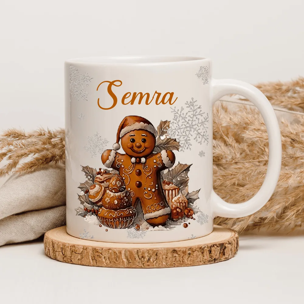Kişiye Özel Gingerbread Porselen Kupa Kişiye Özel Gingerbread Porselen Kupa