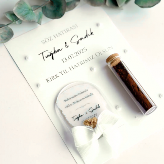 Kişiye Özel Söz Hatırası Türk Kahvesi Tüpü – Söz, Nişan ve Düğün Hatıralığı