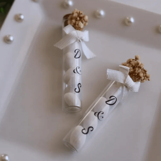 Kişiye Özel Tüp Şişede Badem Şekeri Hediyelik