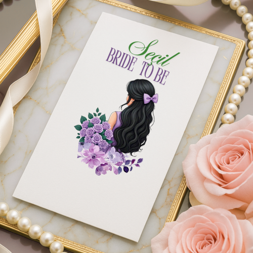 Mor Bride To Be Peçetesi – Kişiye Özel Gelin Temalı Şık Parti Peçetesi