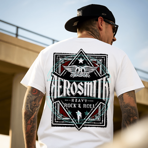 Retro Rock Band Style Oversize Tişört – Heavy Rock Edition