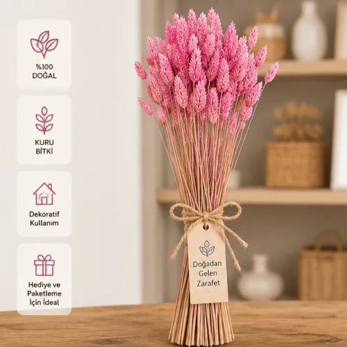 Pembe Kuru Kuş Otu Demeti – Doğal Dekoratif Kuru Çiçek Pembe Kuru Kuş Otu Demeti – Doğal Dekoratif Kuru Çiçek
